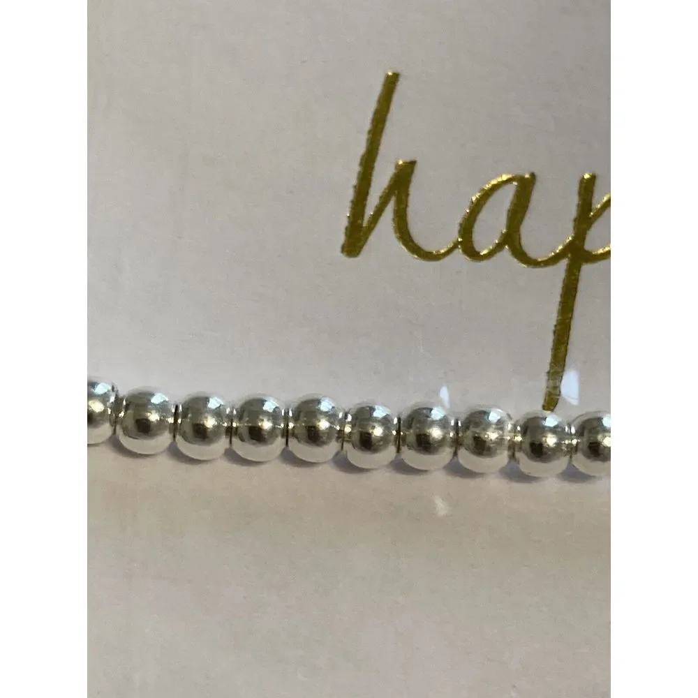 Katie Loxton  Happy Ever After Bride Bracelet Stretch Silver Tone‎ NWT Heart